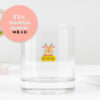 Empty water glass mockup on table. 聖誕主題|客製化水晶姓名貼